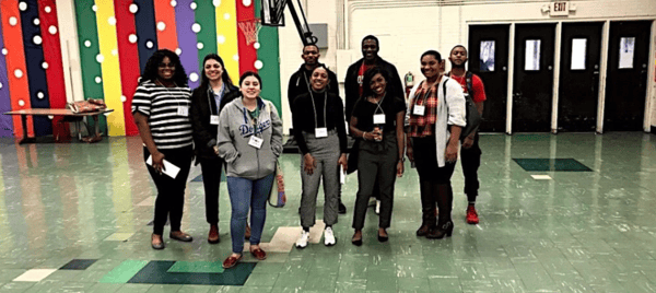 Jacquelyn pictured with undergraduate team